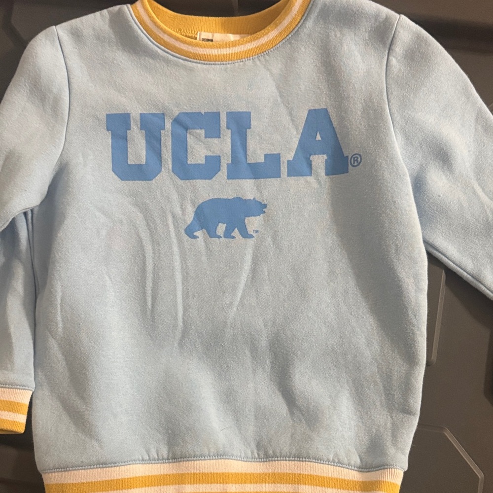 Cotton On Light Blue and Yellow Kids Sweatshirt